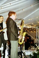 Jazz music filled the tent