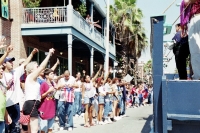 Crowds in the street